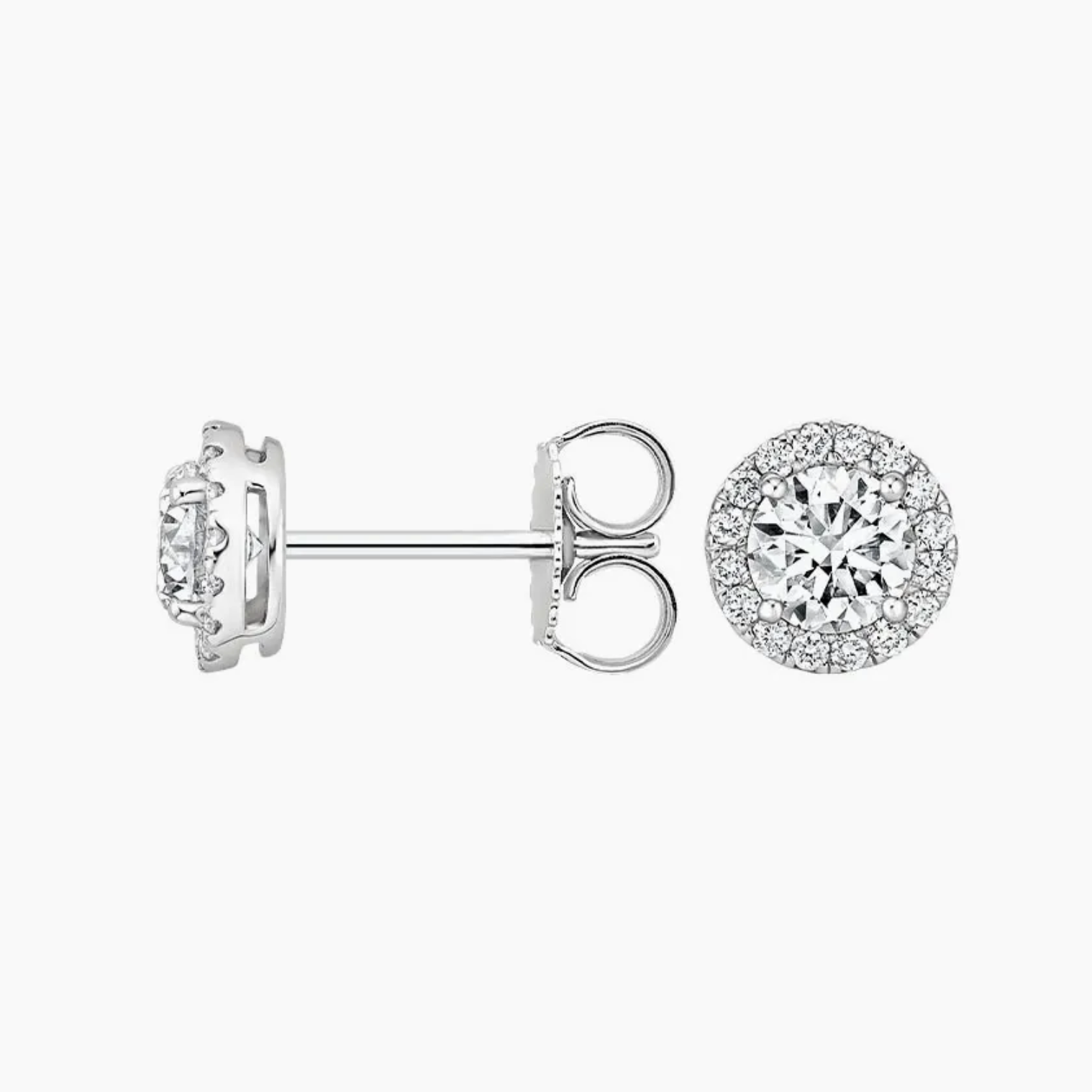 Halo Set Round Cut Studs